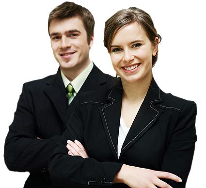 A businessman and businesswoman A businessman and businesswoman